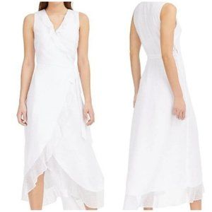BAR lll Swiss Dot Midi Wrap Dress